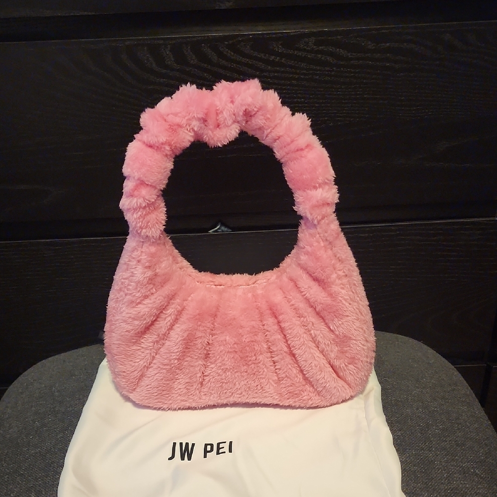 JW PEI Pink Plush Handbag